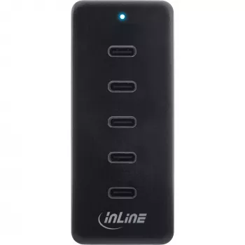 InLine przedłużacz USB-C, 5-portowy, 100W, ładowarka wewnętrzna, kompatybilność uniwersalna