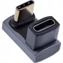InLine adapter USB4, USB-C męski/żeński 180°, aluminium, szary