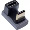 InLine adapter USB4, USB-C męski/żeński 180°, aluminium, szary