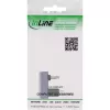 InLine adapter USB4, USB-C męski/żeński 180°, aluminium, szary