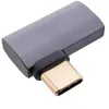Adapter InLine USB4, USB-C męski/żeński prawy/lewy kątowy, aluminium, szary