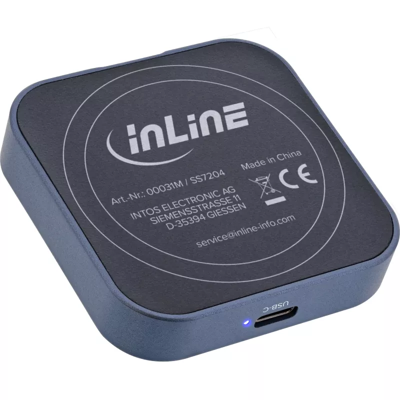 InLine Clip Case - Magnetyczna obudowa USB-C na dyski SSD SATA III i NVMe M.2