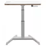 Blat biurka komputerowego Leitz 65340001 kwadratowy aluminium ciemnoszary 600x800x650 mm