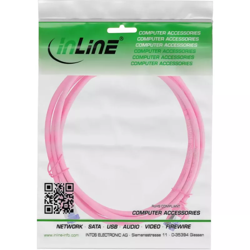 Kabel sieciowy InLine 74903M magenta 3 m Cat6a S/FTP (S-STP)