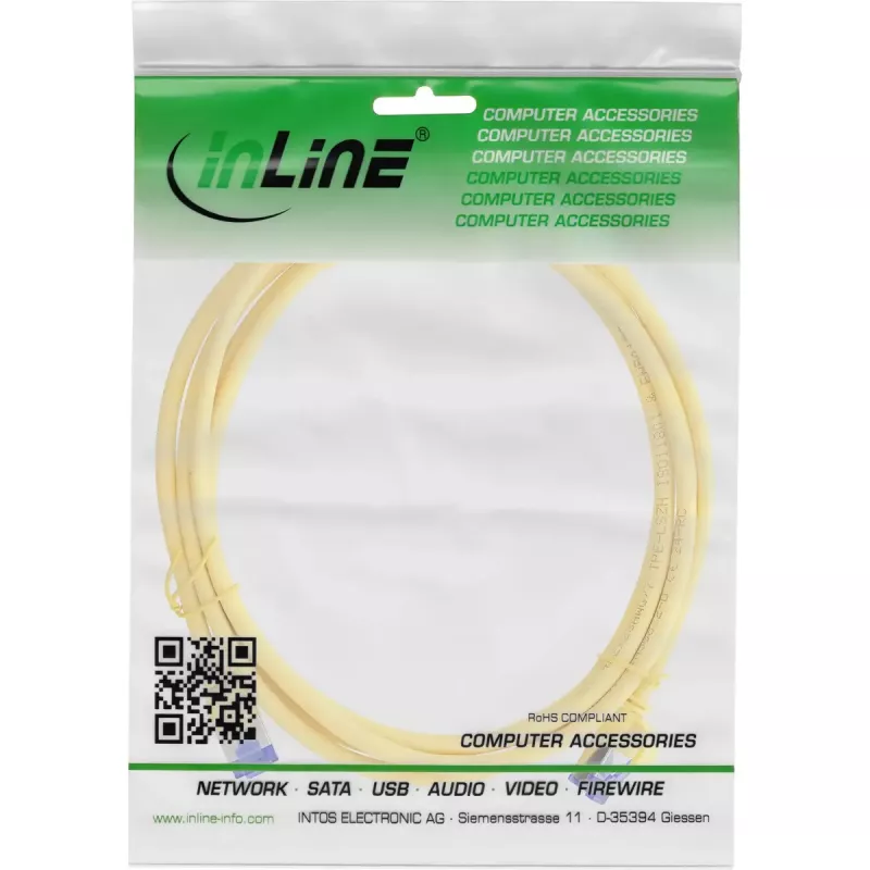 InLine 74905Y kabel sieciowy Żółty 5 m Cat6a S/FTP (S-STP)