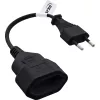 InLine 16680S kabel zasilający Czarny 0,2 m CEE7/16
