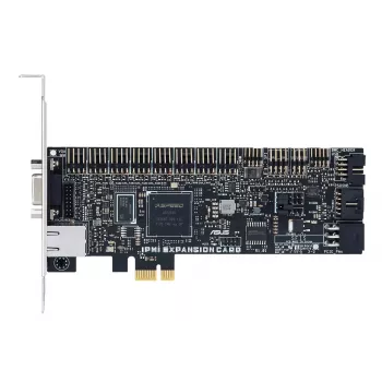 Karta rozszerzeń ASUS IPMI EXPANSION CARD‑SI PCIe z RJ‑45 i VGA, Czarny/Srebrny
