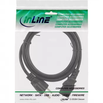 InLine 16658J power kabel Czarny 1.8 m Power plug type B IEC C13