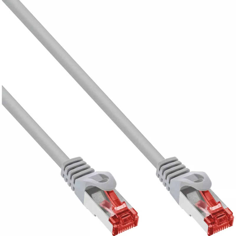 InLine S-76443U kabel sieciowy Szary 0,4 m Cat6 S/FTP (S-STP)