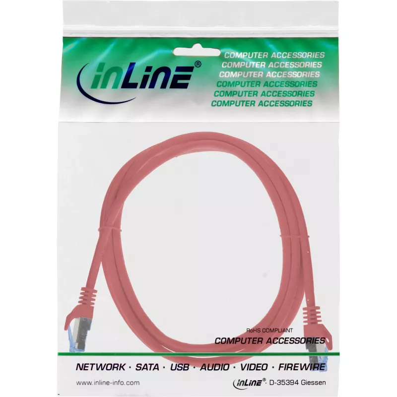 InLine 72614R kabel sieciowy Czerwony 1,5 m Cat6a S/FTP (S-STP)
