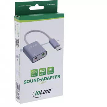 Konwerter audio InLine 33051F USB Type-C szary 42x30x12mm