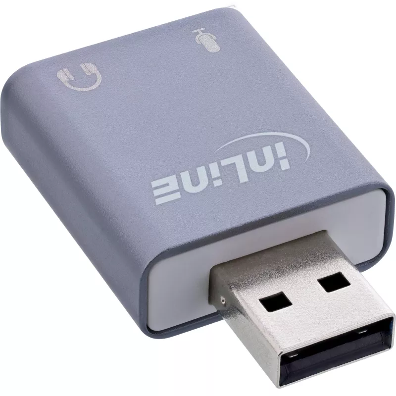 Przetwornik audio InLine 33051E USB typu A szary 42 mm x 30 mm x 12 mm