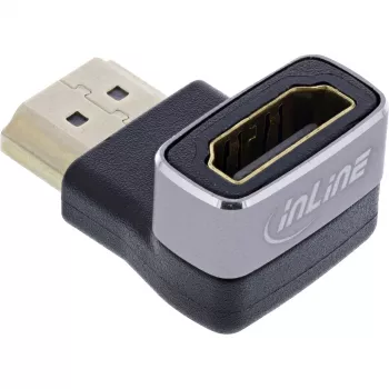 Adapter kątowy HDMI InLine 17991F HDMI A Czarny Szary Pozłacane styki