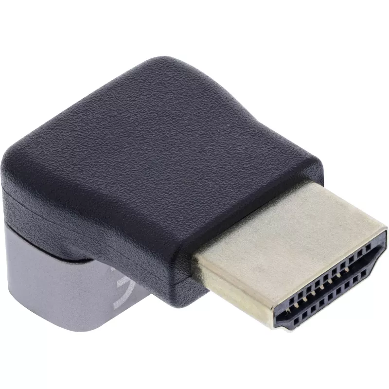 Adapter kątowy HDMI InLine 17991F HDMI A Czarny Szary Pozłacane styki