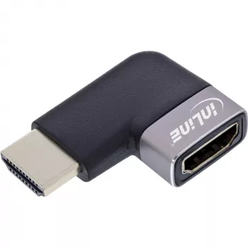 Adapter HDMI kątowy InLine 17991E czarny szary pozłacany