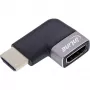Adapter HDMI kątowy InLine 17991E czarny szary pozłacany