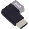 Adapter HDMI kątowy InLine 17991E czarny szary pozłacany