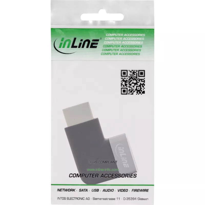 Adapter HDMI InLine 17991D czarny szary pozłacane styki