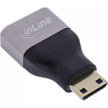 InLine 17991C adapter złącza HDMI A Mini HDMI C Czarny, Szary
