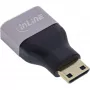 InLine 17991C adapter złącza HDMI A Mini HDMI C Czarny, Szary