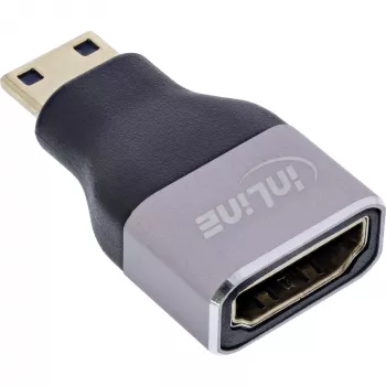 InLine 17991C adapter złącza HDMI A Mini HDMI C Czarny, Szary