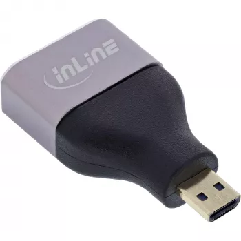 InLine 17991B Adapter HDMI A na Micro HDMI D Czarny Szary