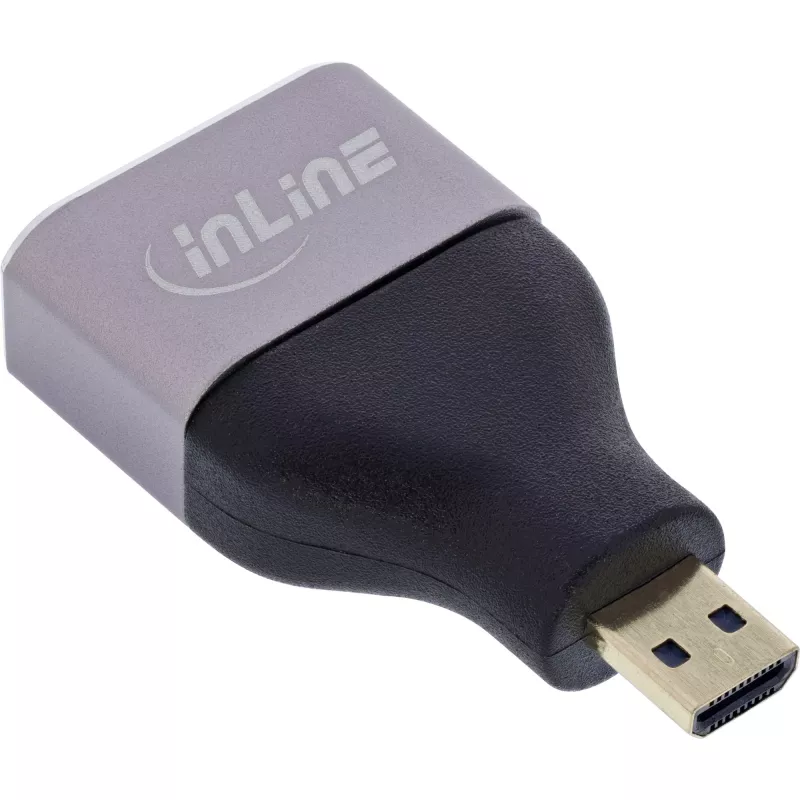 InLine 17991B Adapter HDMI A na Micro HDMI D Czarny Szary