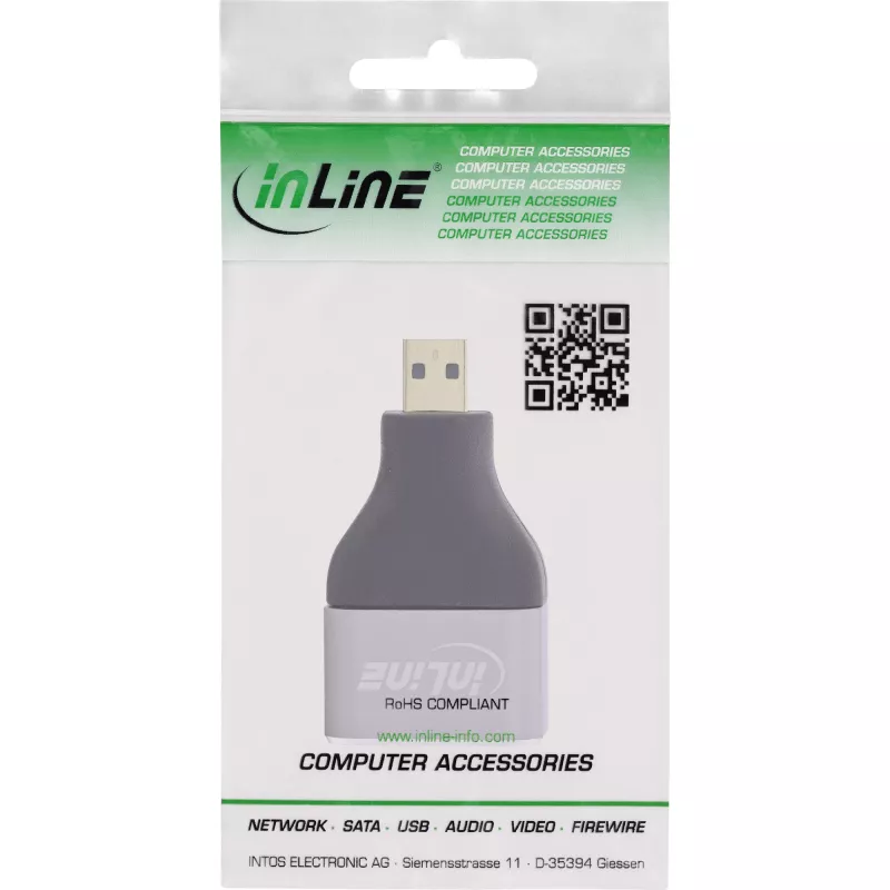 InLine 17991B Adapter HDMI A na Micro HDMI D Czarny Szary