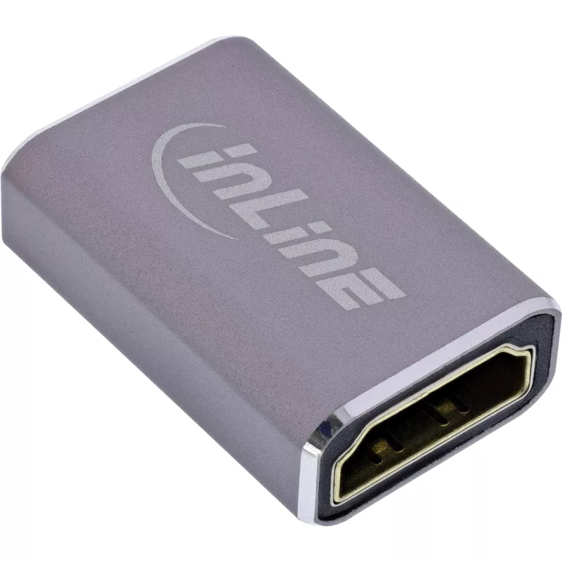 Przejściówka HDMI InLine 17991A szara pozłacana