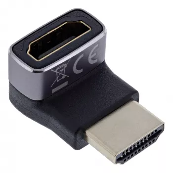 Przejściówka HDMI InLine 17991G czarno-szara ze złoconymi stykami