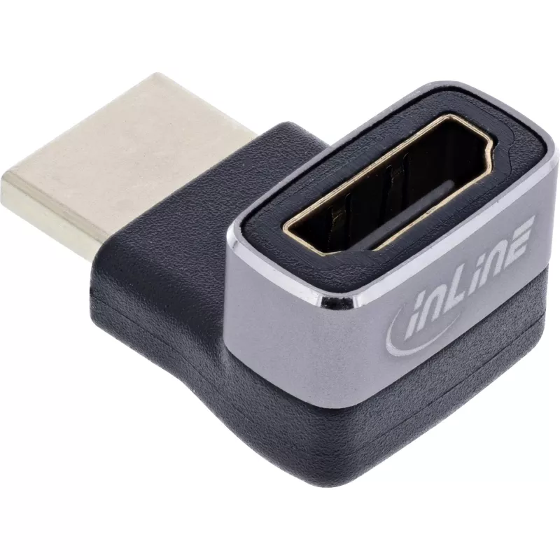 Przejściówka HDMI InLine 17991G czarno-szara ze złoconymi stykami