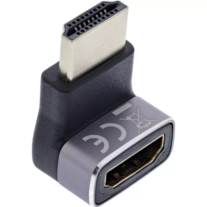 Przejściówka HDMI InLine 17991G czarno-szara ze złoconymi stykami