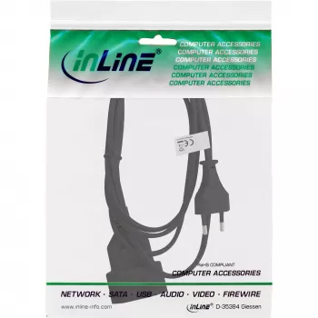 InLine 16684S kabel zasilający Czarny 1.5 m CEE7/16
