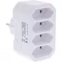 Adapter wtyczki zasilającej Typ F Typ C InLine 16471E Biały