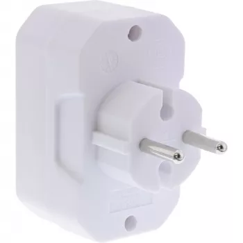 Adapter wtyczki zasilającej Typ F Typ C InLine 16471E Biały