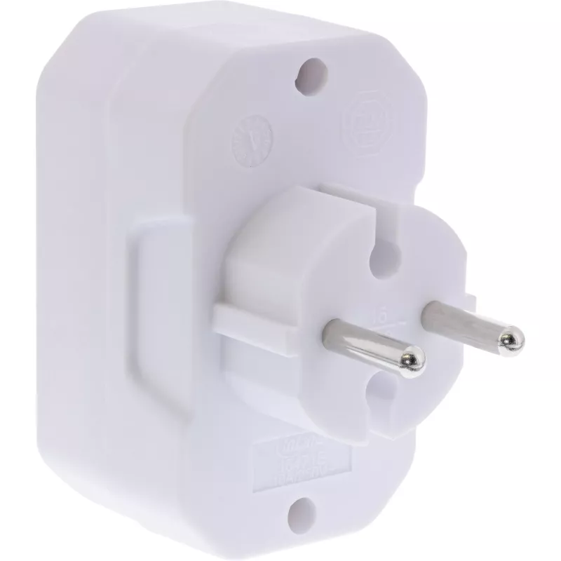 Adapter wtyczki zasilającej Typ F Typ C InLine 16471E Biały