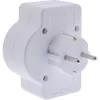 Adapter wtyczki zasilającej typ F InLine 16471C 2x typ C + typ F biały