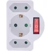 Adapter wtyczki zasilającej typ F InLine 16471C 2x typ C + typ F biały