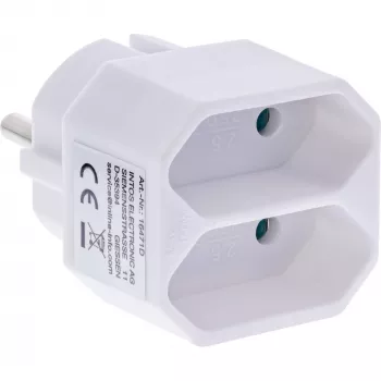 Adapter wtyczkowy Typ F Typ C Europlug Biały InLine 16471D