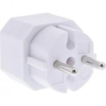 Adapter wtyczkowy Typ F Typ C Europlug Biały InLine 16471D