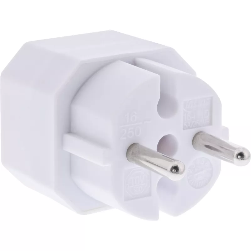 Adapter wtyczkowy Typ F Typ C Europlug Biały InLine 16471D