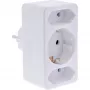 Adapter wtyczki zasilającej typ F InLine 16471B 2x typ C + typ F biały