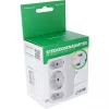 Adapter wtyczki zasilającej typ F InLine 16471B 2x typ C + typ F biały