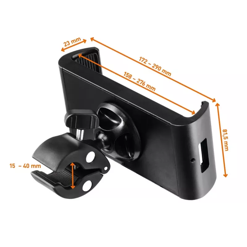Pasywny uchwyt Durable Tought Clamp XL do komputerów mobilnych, telefonów, smartfonów, tabletów, UMPC, czarny