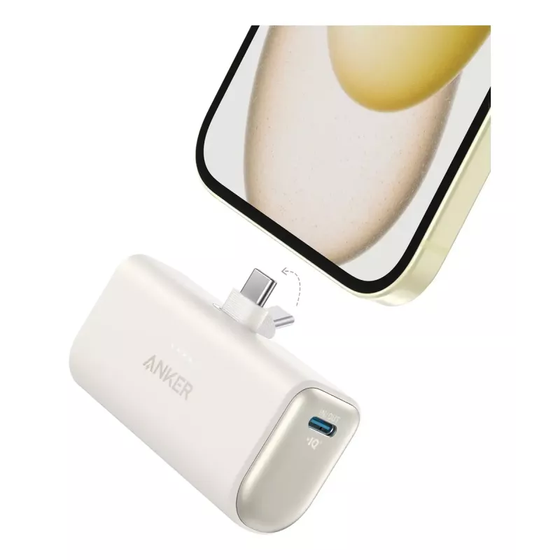 Powerbank Anker A1653021, 5 mAh, Power Delivery, 2× USB-C, 18 W, 3 A, beżowy