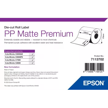 Epson 7113702 etykieta do drukarki Biała Samoprzylepna etykieta do drukarki