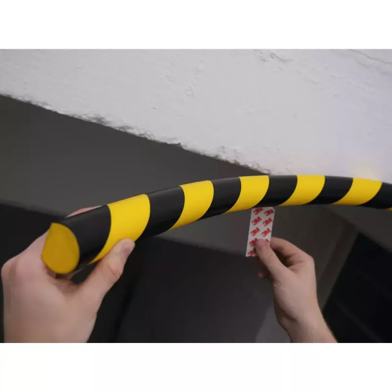 Wytrzymały profil plastikowy zaokrąglony czarno-żółty 1000 mm S32R Durable