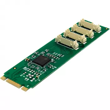 InLine 76660W Wewnętrzny adapter szeregowy M.2 Męski ASIX AX99100 4 Gbit/s