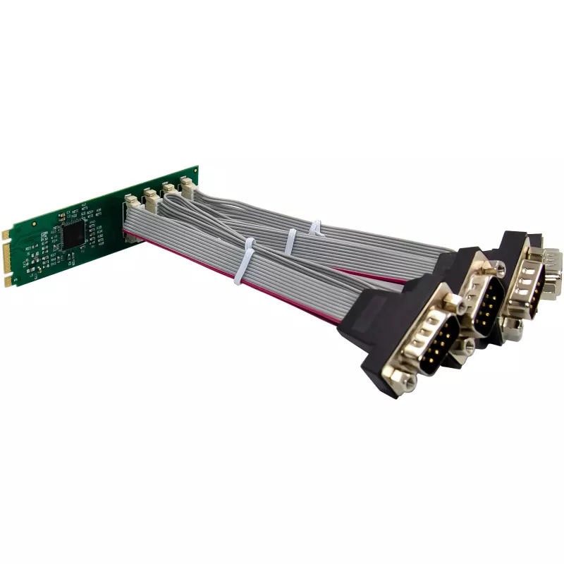 InLine 76660W Wewnętrzny adapter szeregowy M.2 Męski ASIX AX99100 4 Gbit/s