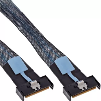 InLine 27661B Serial Attached SCSI (SAS) kabel 0.75 m 24 Gbit/s Czarny, niebieski, szary
